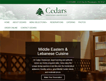 Tablet Screenshot of cedarsrestaurant.com